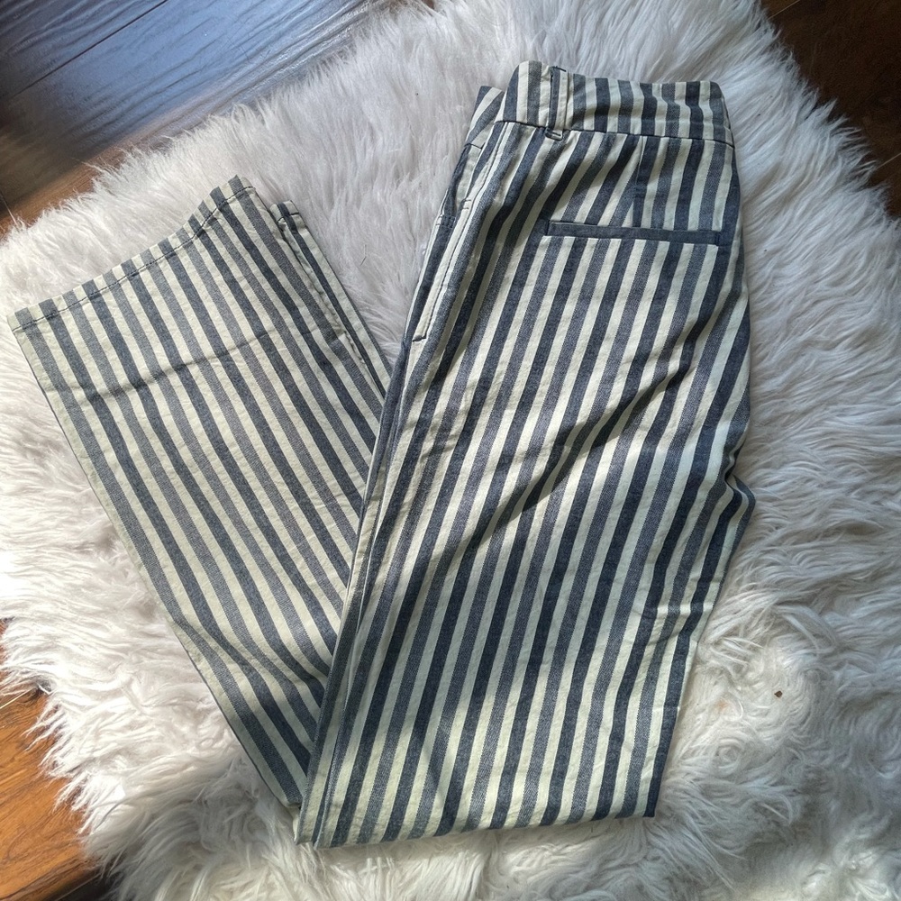 Anthropologie Pinstripe Bootcut Pants